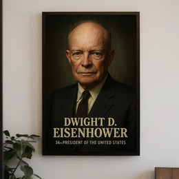 Dwight D Eisenhower 34th President Poster Wall Art Decor