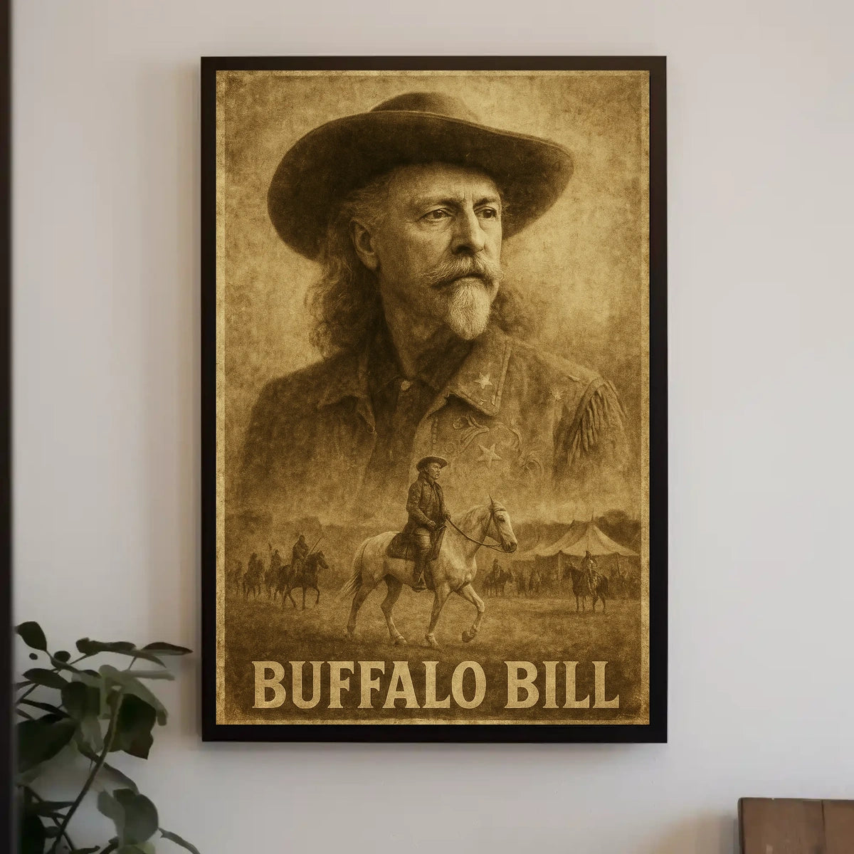 Buffalo Bill Wild West Heritage Historical Poster