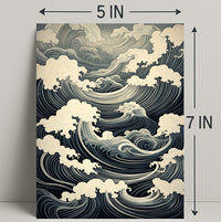 Oceanic Waves And Clouds Poster PosterGoat