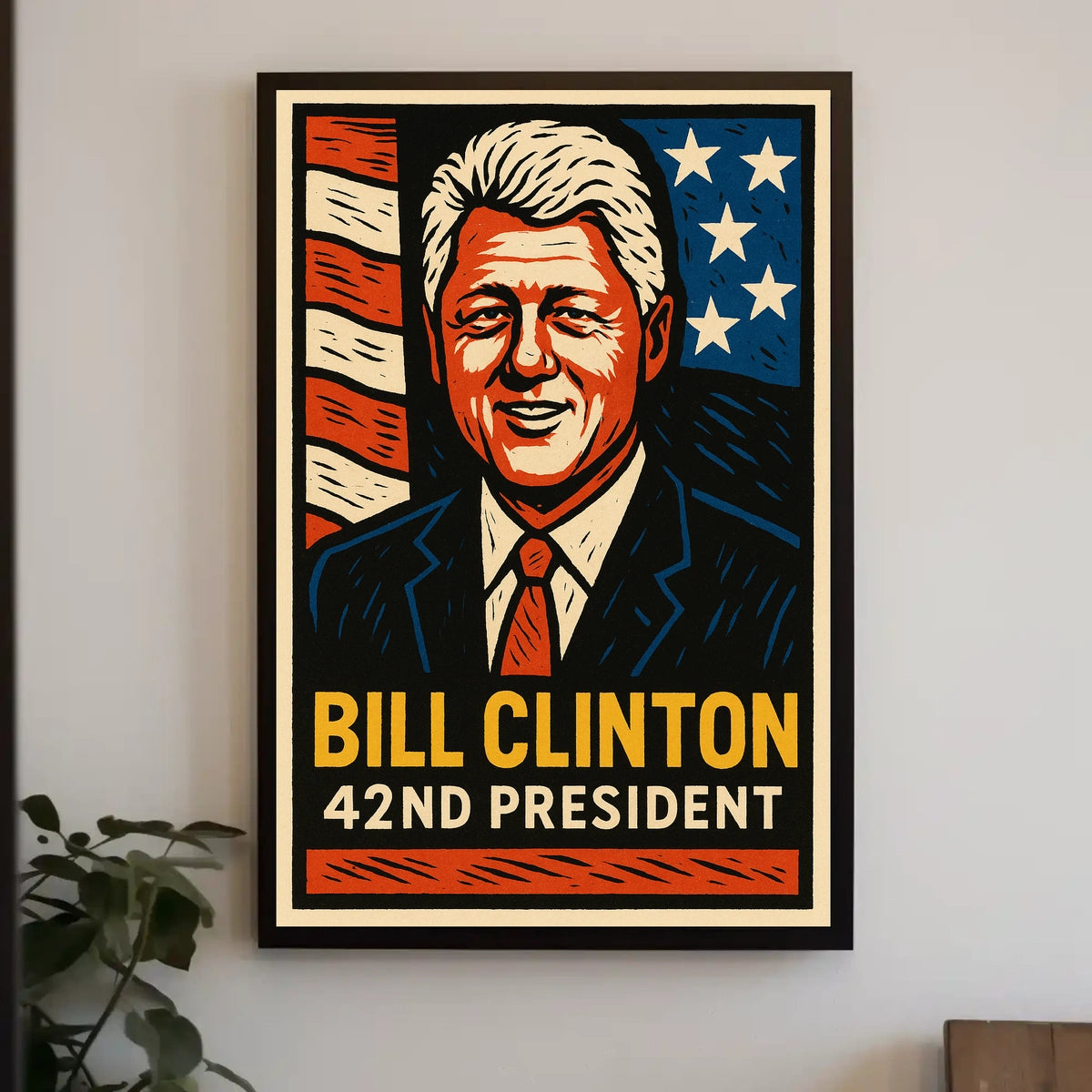Bill Clinton 42nd President Poster