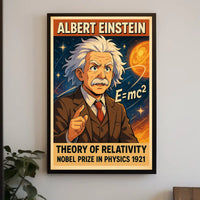 Einstein Relativity Vintage Science Poster