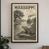 Mississippi River Scene Poster