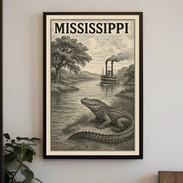 Mississippi River Scene Poster