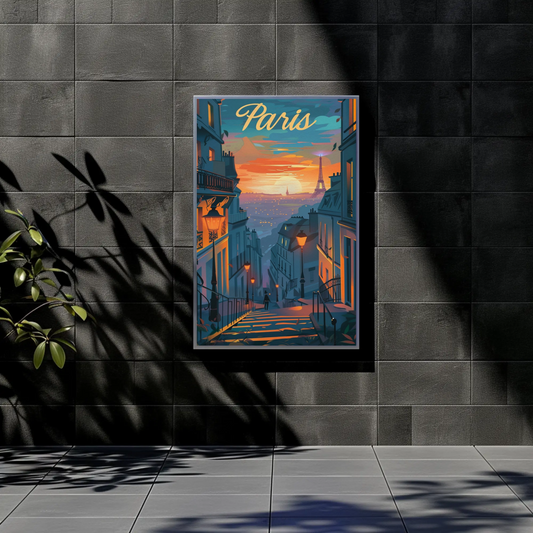 Paris – Sunset Eiffel Tower from Hill View