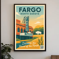 Discover Fargo, North Dakota Poster PosterGoat