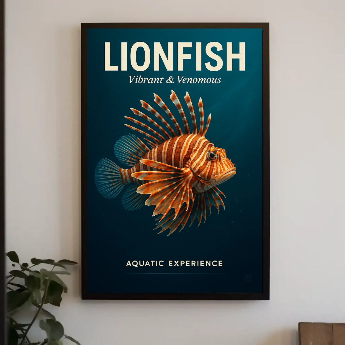 Lionfish Vibrant Venomous Poster