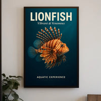Lionfish Vibrant Venomous Poster