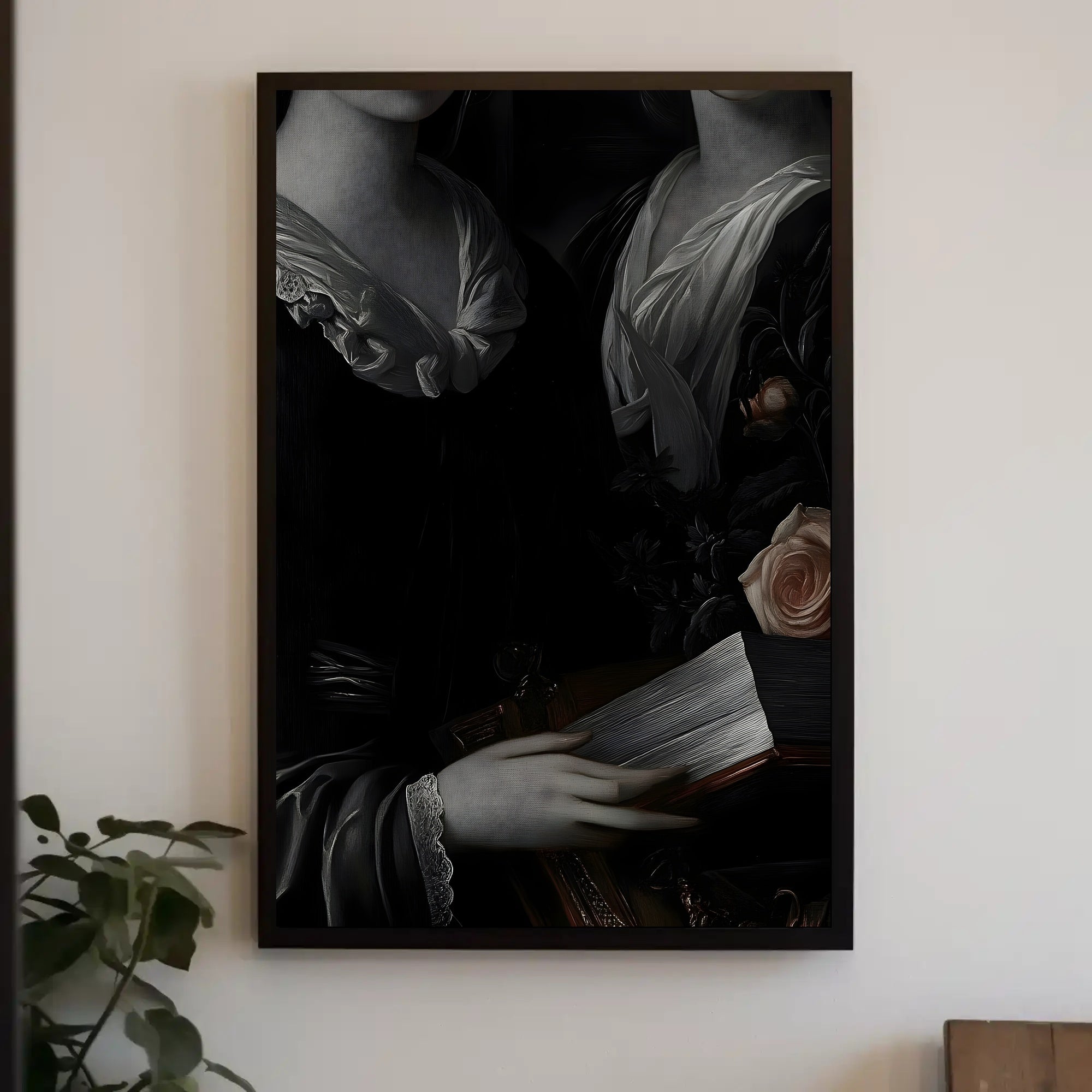 Vintage Chiaroscuro Dual Portrait: Cultural or Heritage Poster PosterGoat