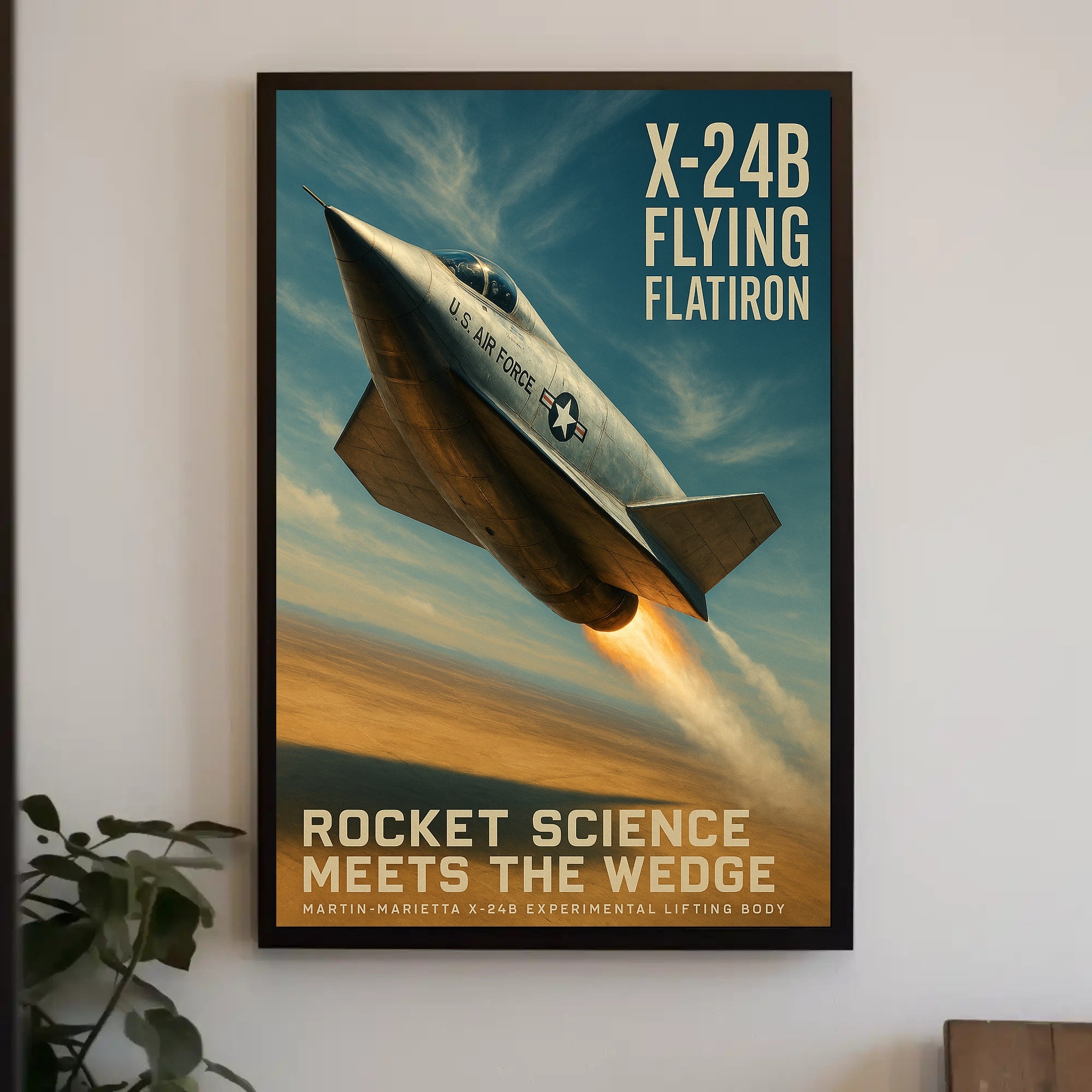X-24B Experimental Aircraft Cold War Era Military Recruitment Poster