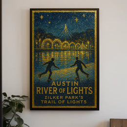 Austin River Of Lights Poster