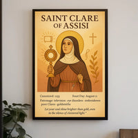 Saint Clare of Assisi Religious Heritage Poster