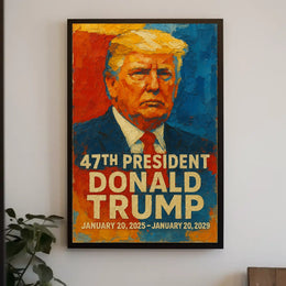 Donald Trump Visionary Color Pop Art Portrait Vibrant Leadership Patriotic American Icon Poster