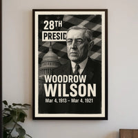 Woodrow Wilson 28th President of the United States Digital Montaje Poster