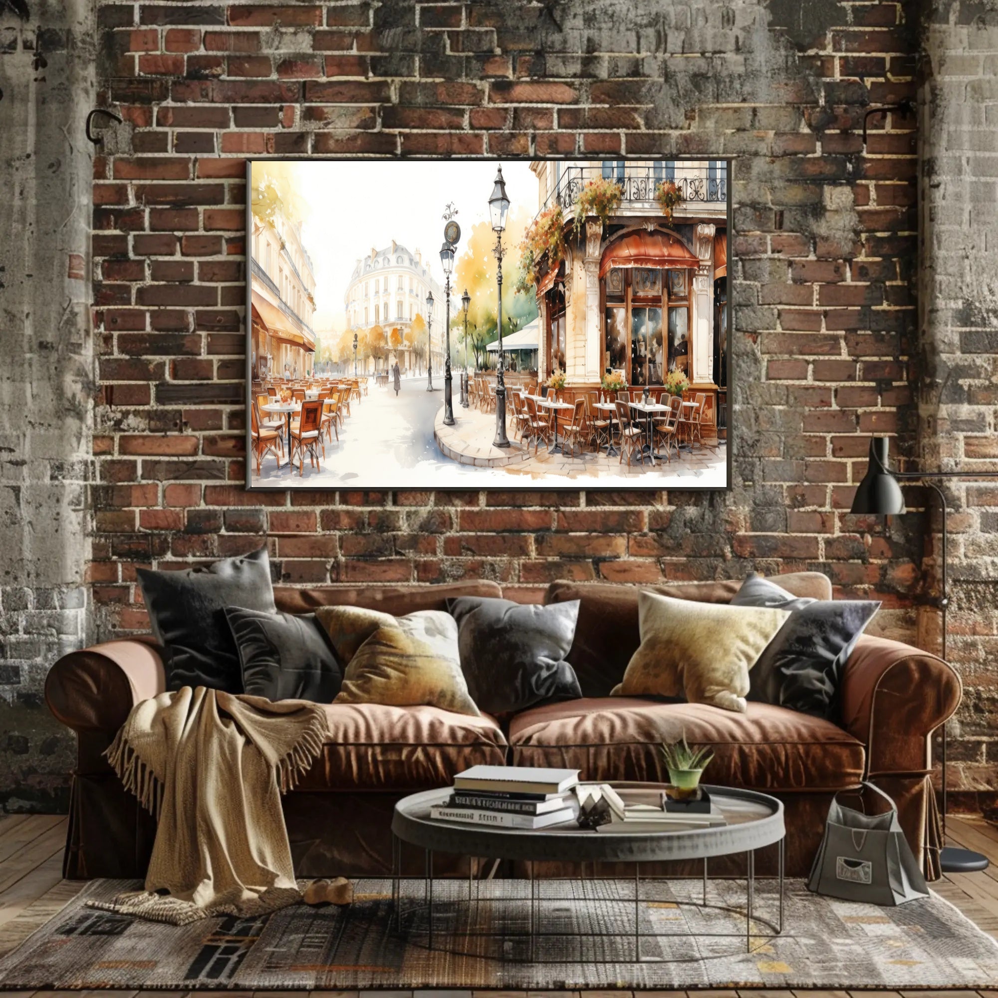 Parisian Street Café Scene Poster PosterGoat