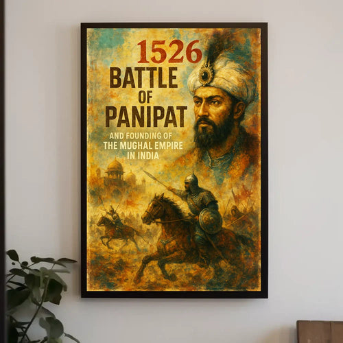 1526 Battle of Panipat Historical Heritage Poster
