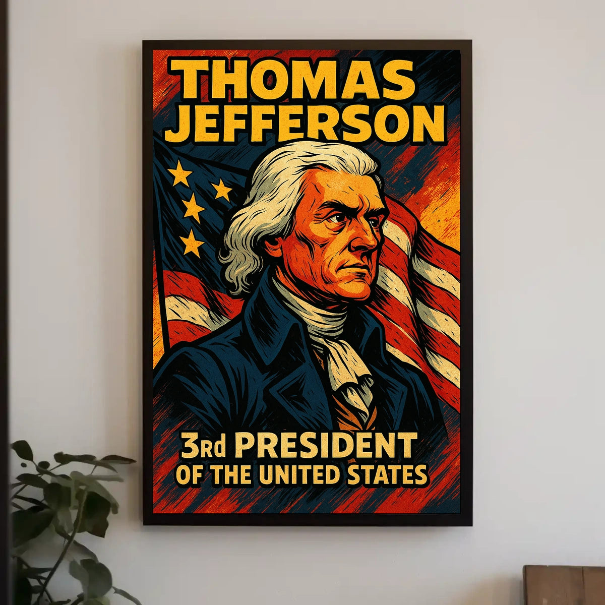 Thomas Jefferson Third President Poster Wall Art Decor