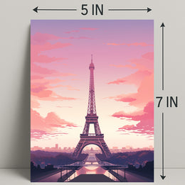 Eiffel Tower At Sunset Poster