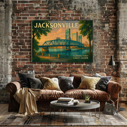Jacksonville First Coast Charm Travel Poster