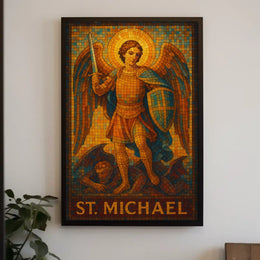 St. Michael In Stained Glass Poster