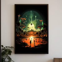 Futuristic Oasis Poster