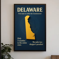 Delaware – The First State Poster PosterGoat