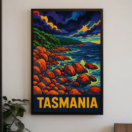 Tasmania Coastal Landscape Poster
