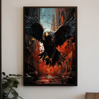 The Majestic Eagle In Urban Chaos Poster PosterGoat