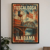 Tuscaloosa Scenic Vintage Cityscape Souvenir Poster