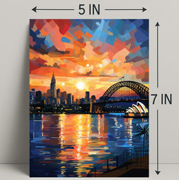 Vibrant Cityscape At Sunset Poster