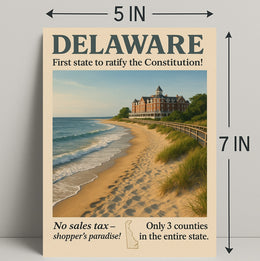 Delaware First State Highlights Wall Art Print PosterGoat