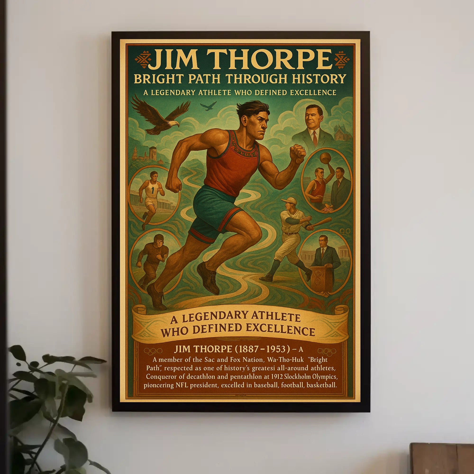 Jim Thorpe: Bright Path Through History Poster
