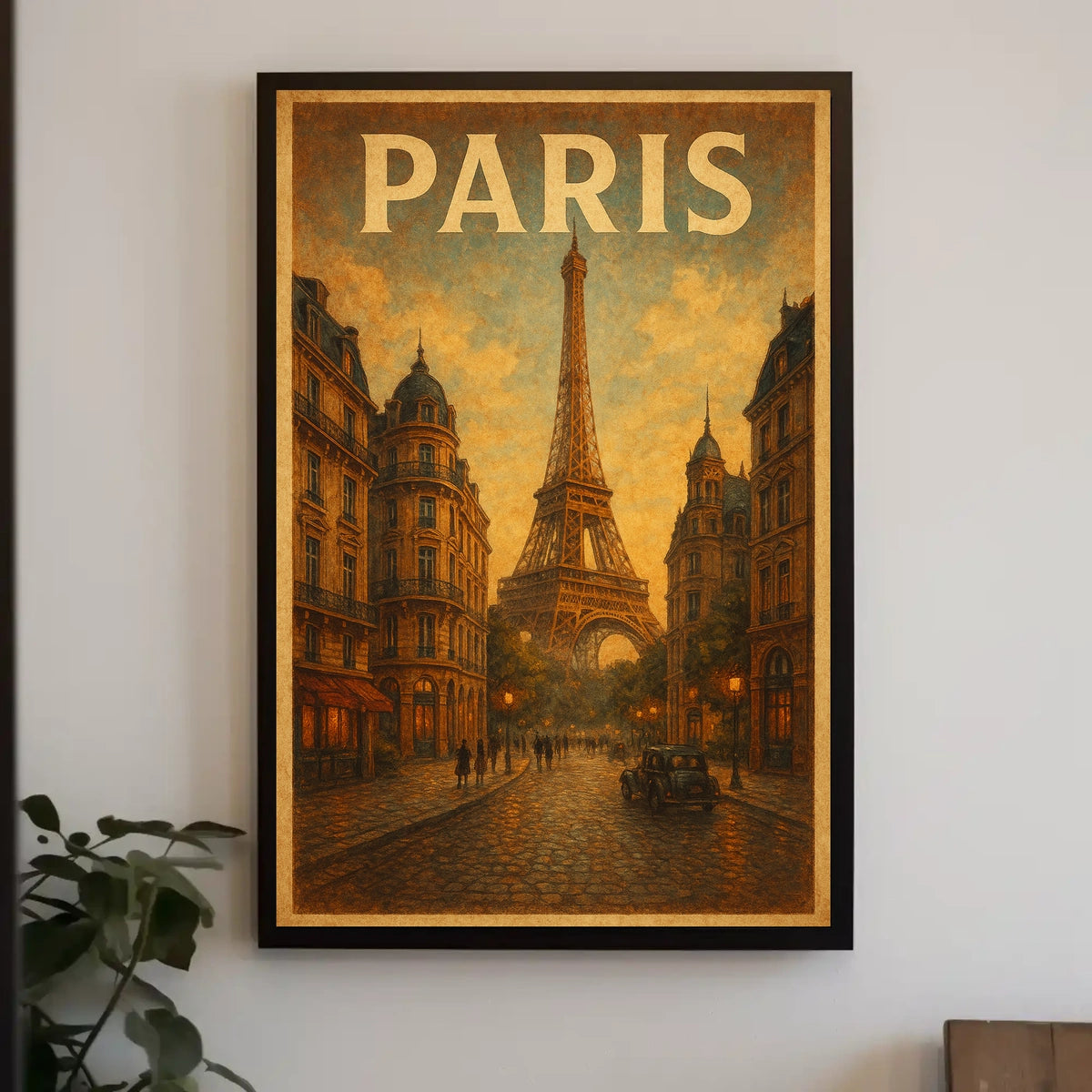 Paris Evening Scene Poster
