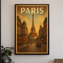 Paris Evening Scene Poster