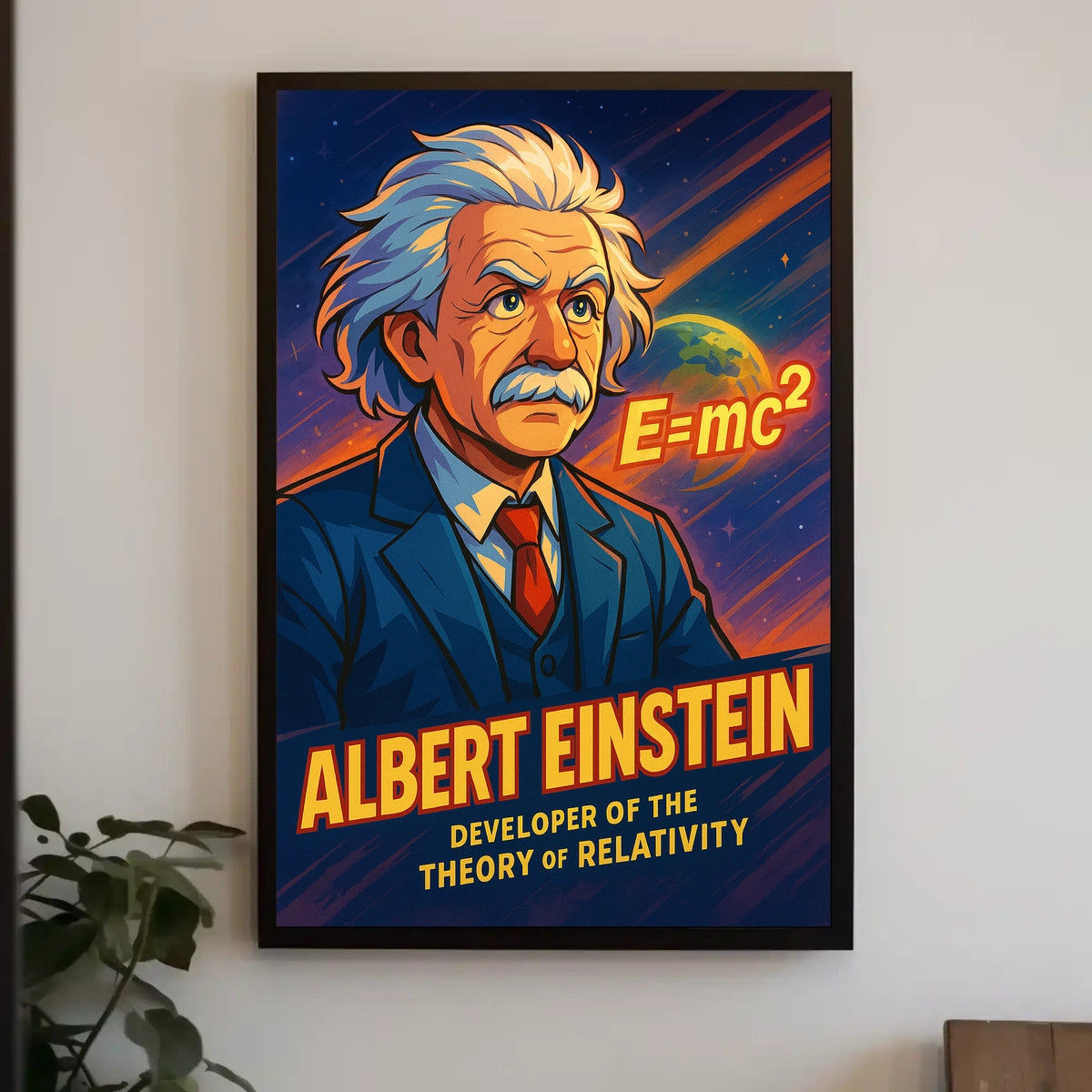 Albert Einstein Relativity Scenic Vintage Poster