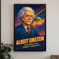 Albert Einstein Relativity Scenic Vintage Poster