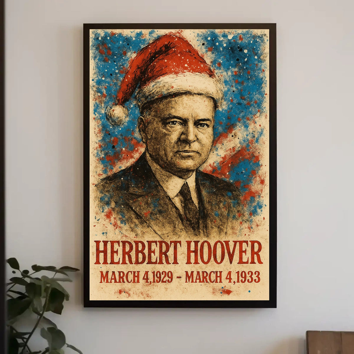 Herbert Hoover 31st President of the United States Christmas SeriesPoster