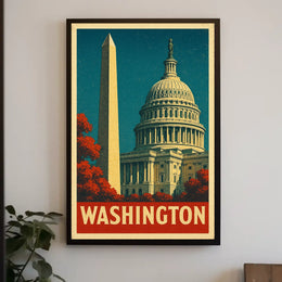 Washington Landmarks Poster