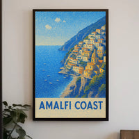 Amalfi Coast Poster Wall Art For Coastal Decor And Travel