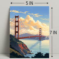 Golden Gate Bridge At Sunset Poster