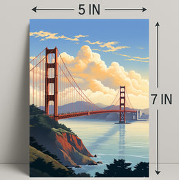Golden Gate Bridge At Sunset Poster