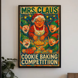 Mrs. Claus Cookie Baking Competition Poster