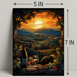 Sunset Vineyard Serenity Poster