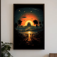 Cosmic Sunset Poster