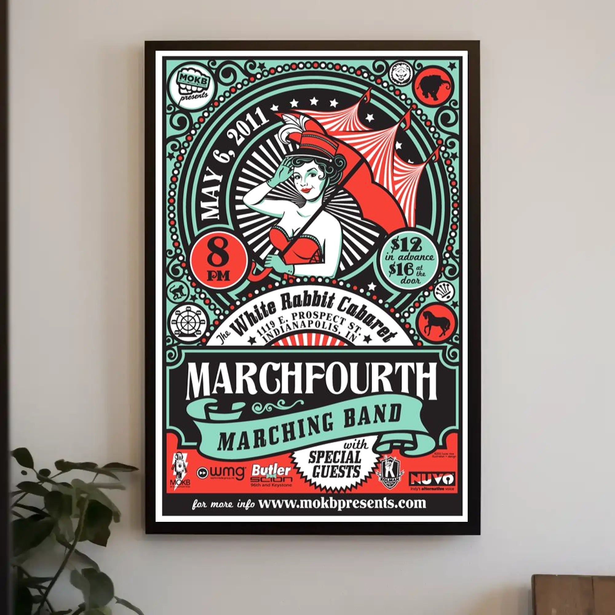MarchFourth Band Vintage Circus Concert Art Music Poster PosterGoat