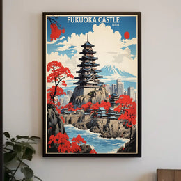 Fukuoka Castle Heritage Art Print - Cultural or Heritage Poster
