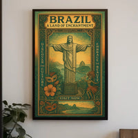 Brazilian Vintage Travel Art Poster – Discover and Embrace Rio