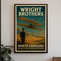 Wright Brothers First Powered Flight Poster