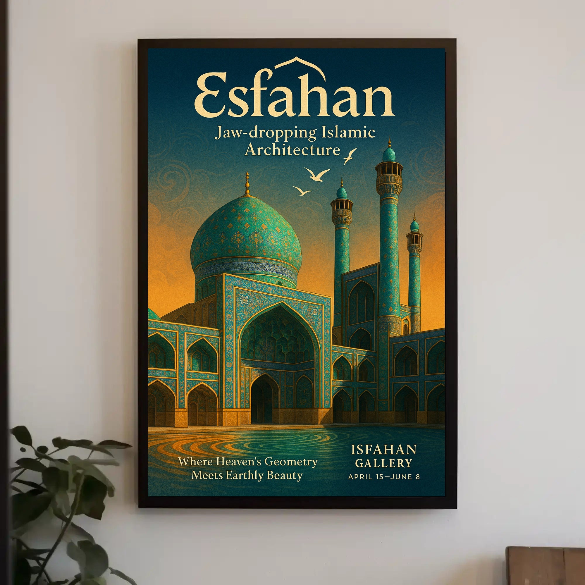 Esfahan – Where Heaven's Geometry Meets Earthly Beauty Poster PosterGoat