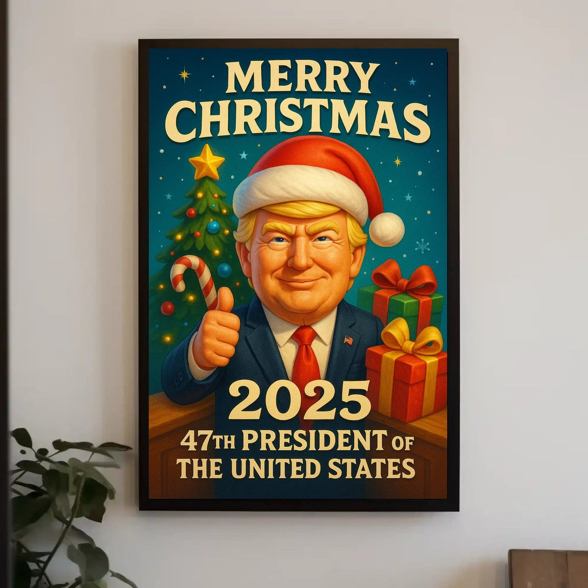 47th President Christmas Miracle 2025 Political Poster