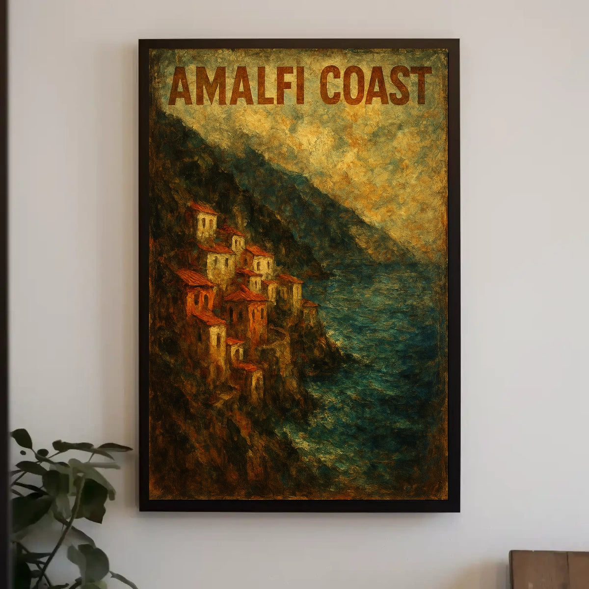 Amalfi Coast Poster Wall Art For Coastal Decor 18x24